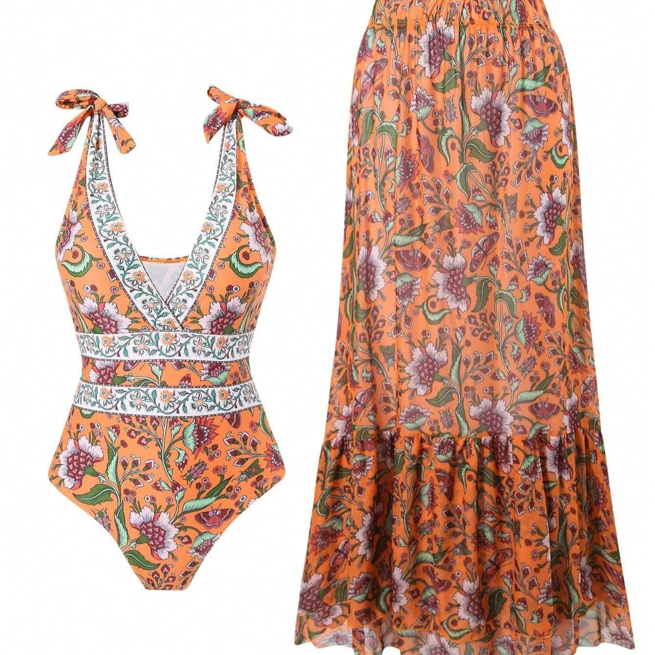Ethnic Style One-piece Swimsuit For Women Beach Suit CJ