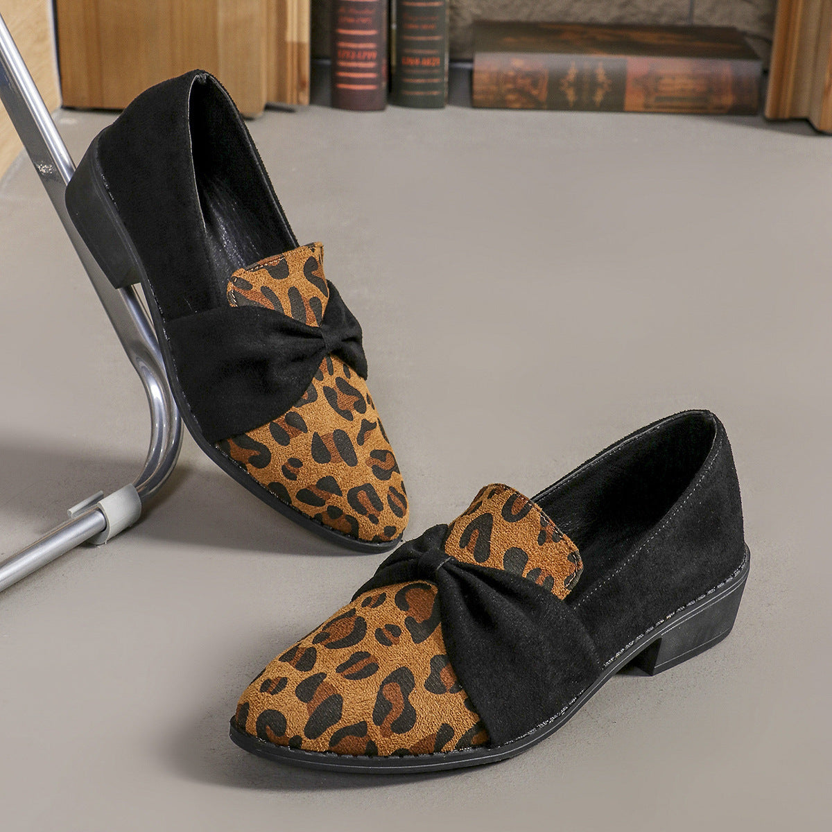 Bow Leopard Print Casual Pumps Women CJ