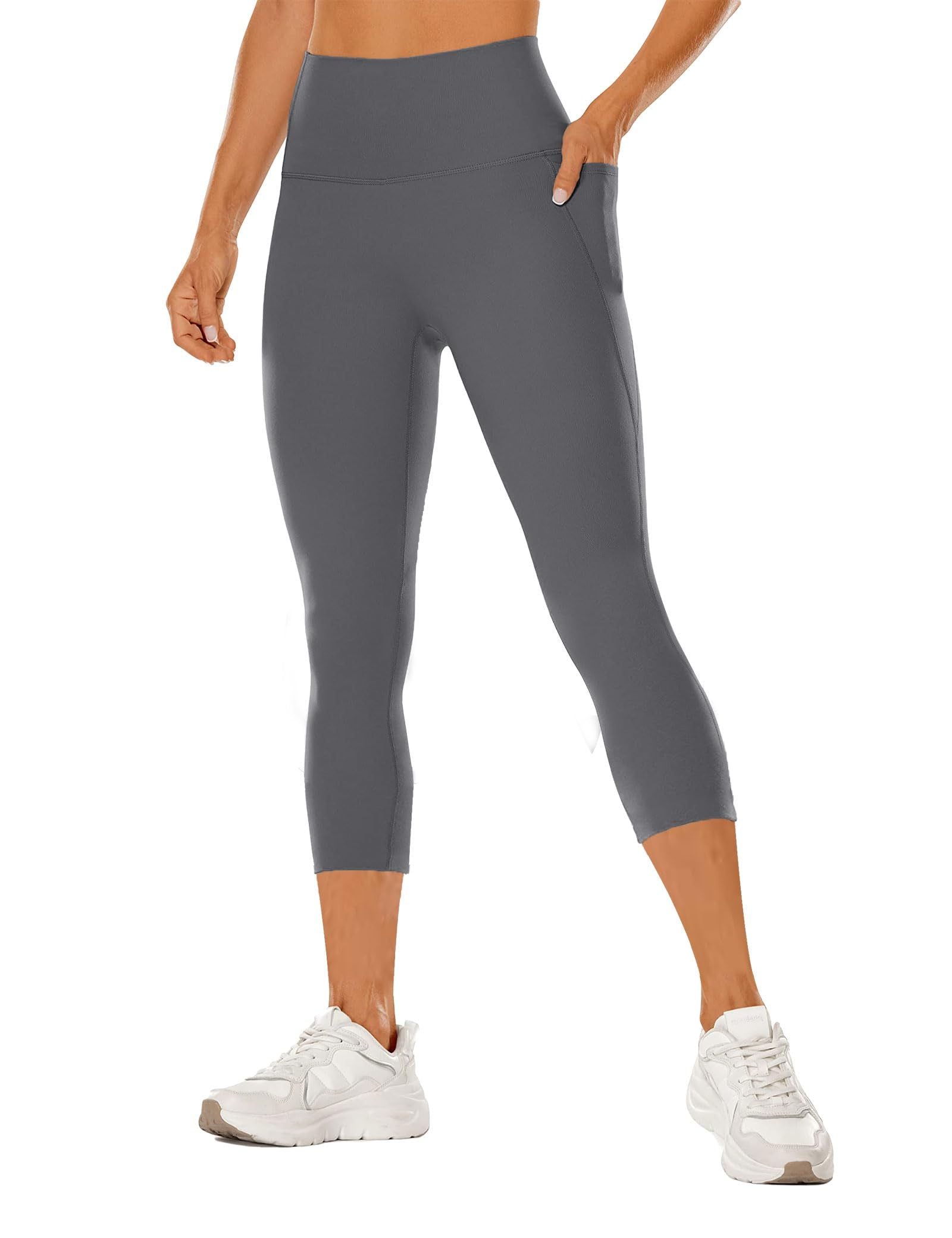 High-waisted cropped yoga pants with pockets CJ US