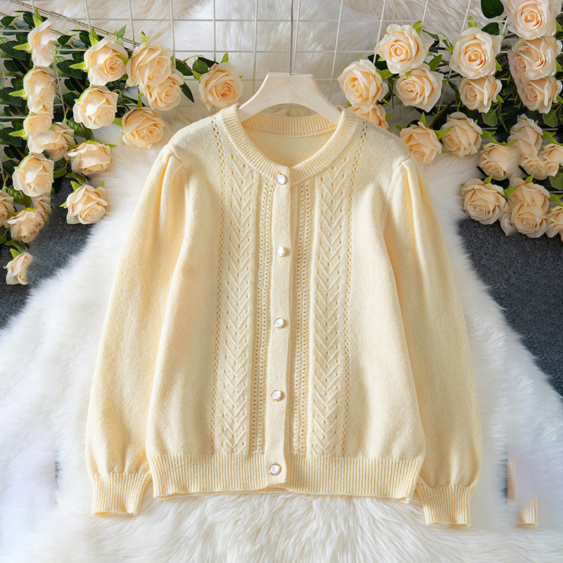 Women's 2025 Trendy Cardigan Sweater Long Sleeve Open Front, Button Down Jacket Style Fall Knitwear CJ US