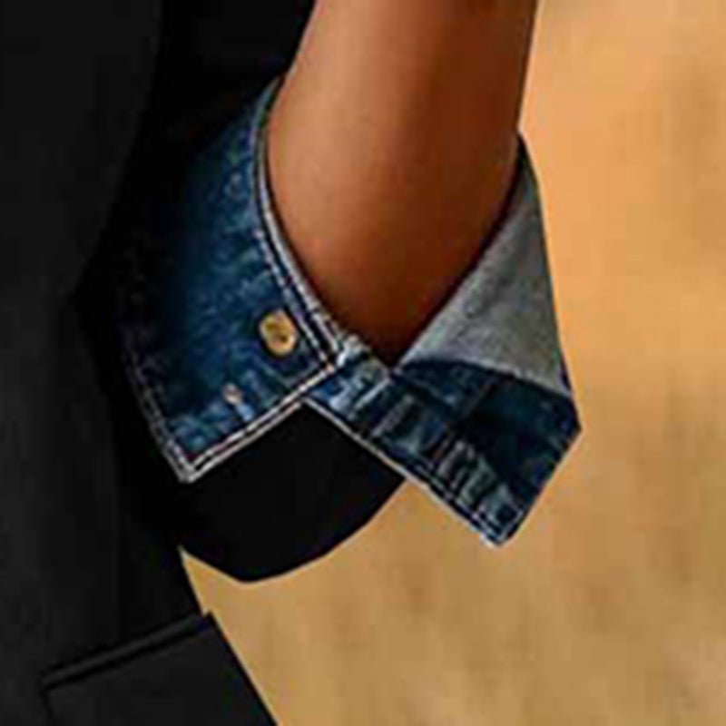 Plus Size Women's Solid Color Blazer Jacket Notch Lapel Long Sleeve Motorcycle Coat With Pockets For Office&Formal Wear CJ US