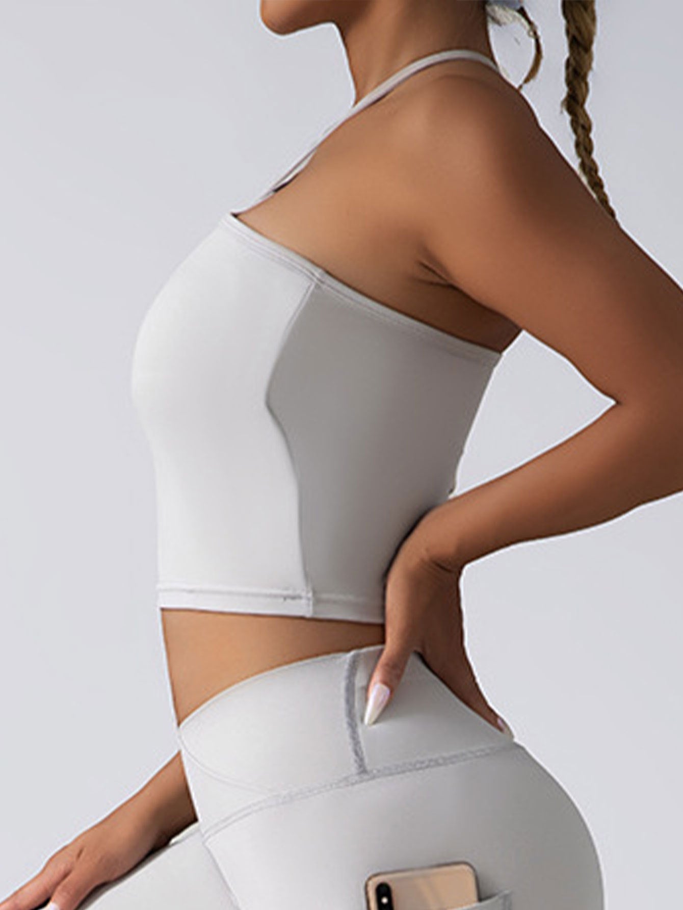 Padded Crop Top Push Up Sports Bra – Seamless Supportive Gym Tank for Women FitiqueFit