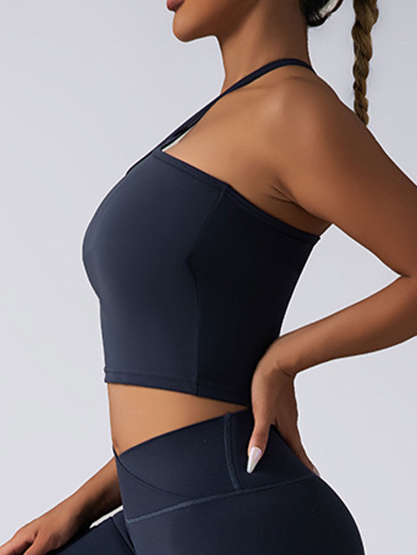 Padded Crop Top Push Up Sports Bra – Seamless Supportive Gym Tank for Women FitiqueFit