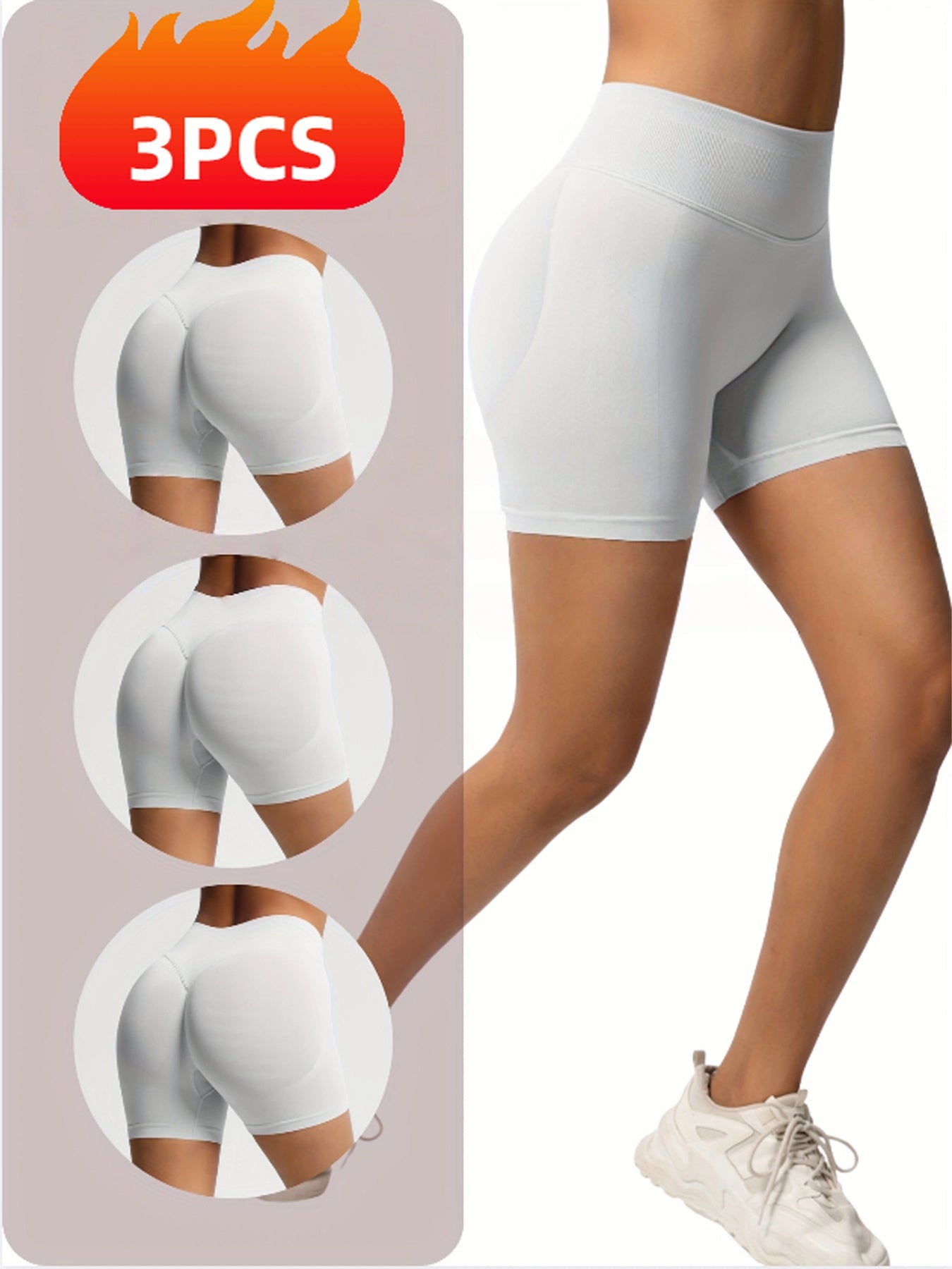 3-Pack Seamless Workout Shorts for Women CJ US