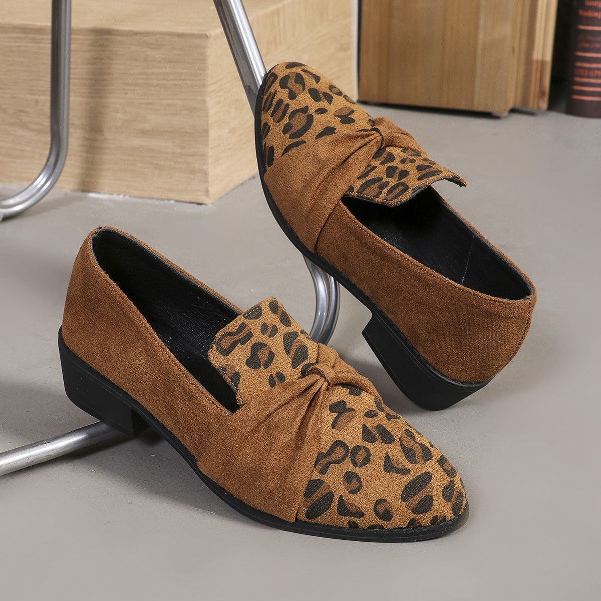 Bow Leopard Print Casual Pumps Women CJ