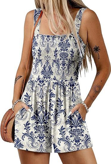 🌺 Floral Print Sleeveless Beach Jumpsuit FitiqueFit