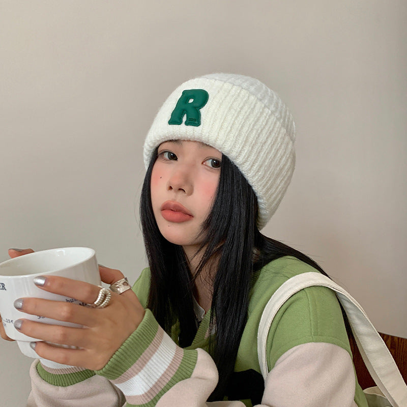 Loose Big Head Circumference Letters Woolen Cap Winter Diversi Fashion™