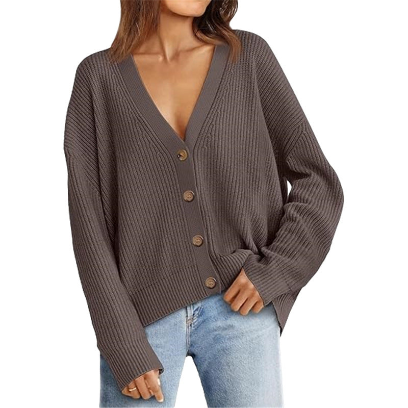 Women’s Lightweight Button Cardigan – No Pilling Knit Sweater CJ
