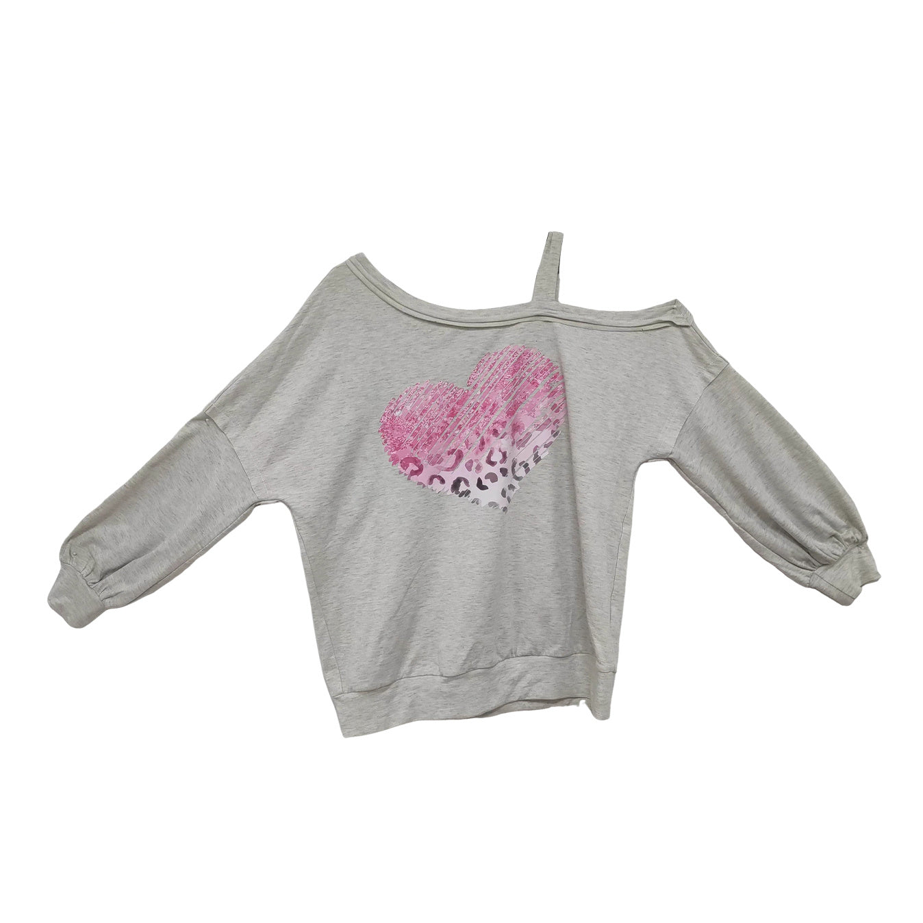 Ladies' Off Shoulder Long Sleeved Printed Love Hoodie CJ US