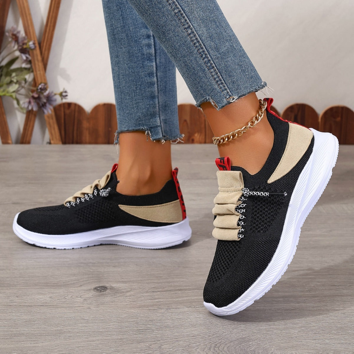 Women’s Non-Slip Round-Toe Casual Sneakers CJ