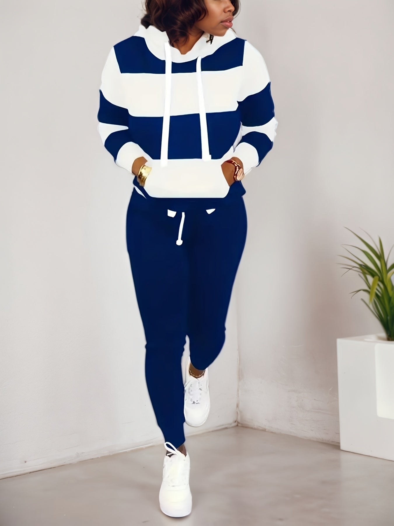 2025 Women's Two-piece Casual Sportswear Set, Long Sleeved Sweatshirt And Sports Pants, Sportswear, Sports Casual Wear CJ US