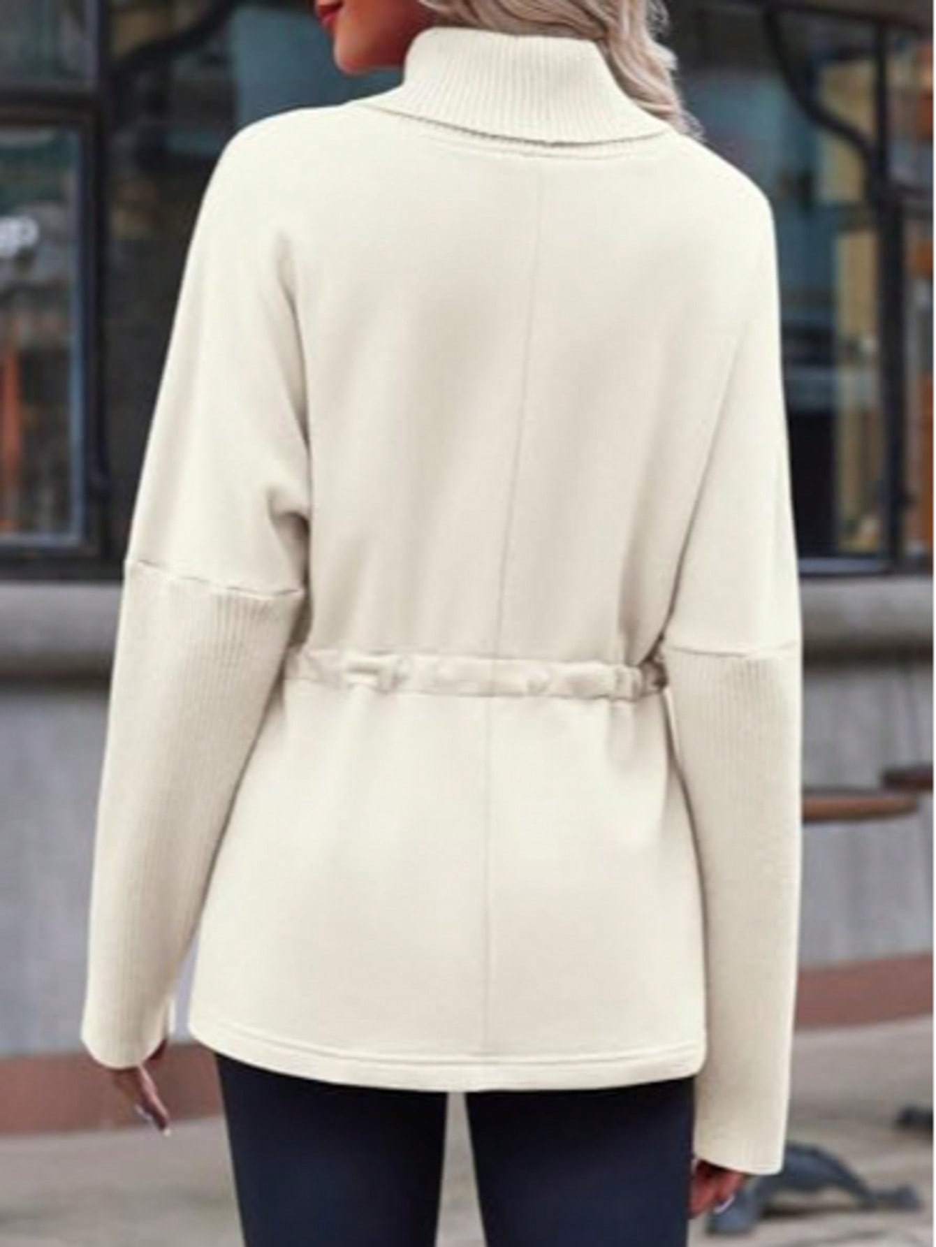 Women’s Turtleneck Fleece Sweatshirt CJ US