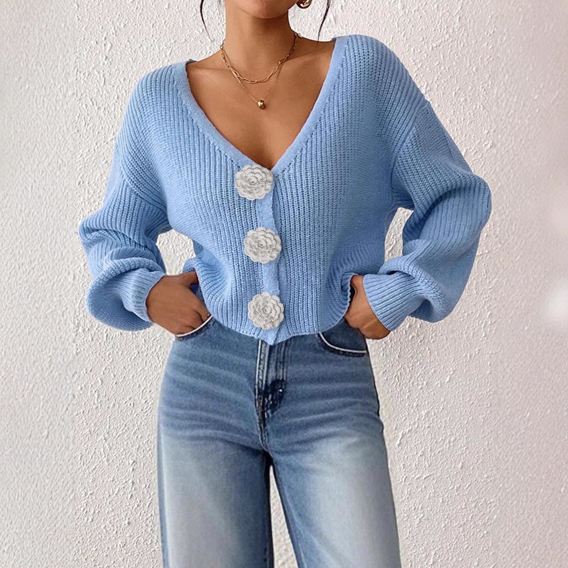 Women’s Knitted Crochet Cardigan CJ