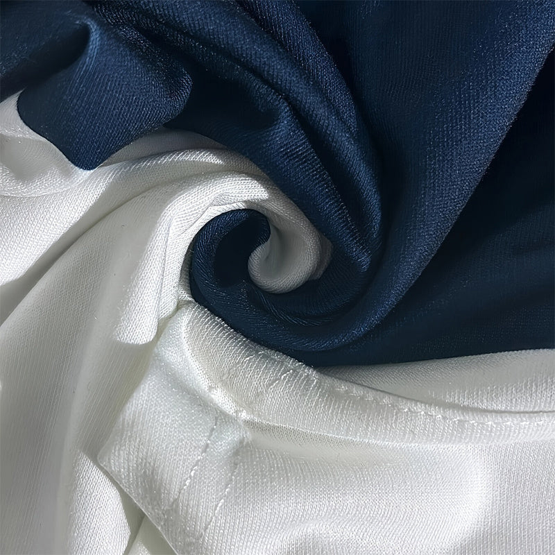 Plus Size Color Block Hoodie – Women’s Casual Zip Sweatshirt CJ US