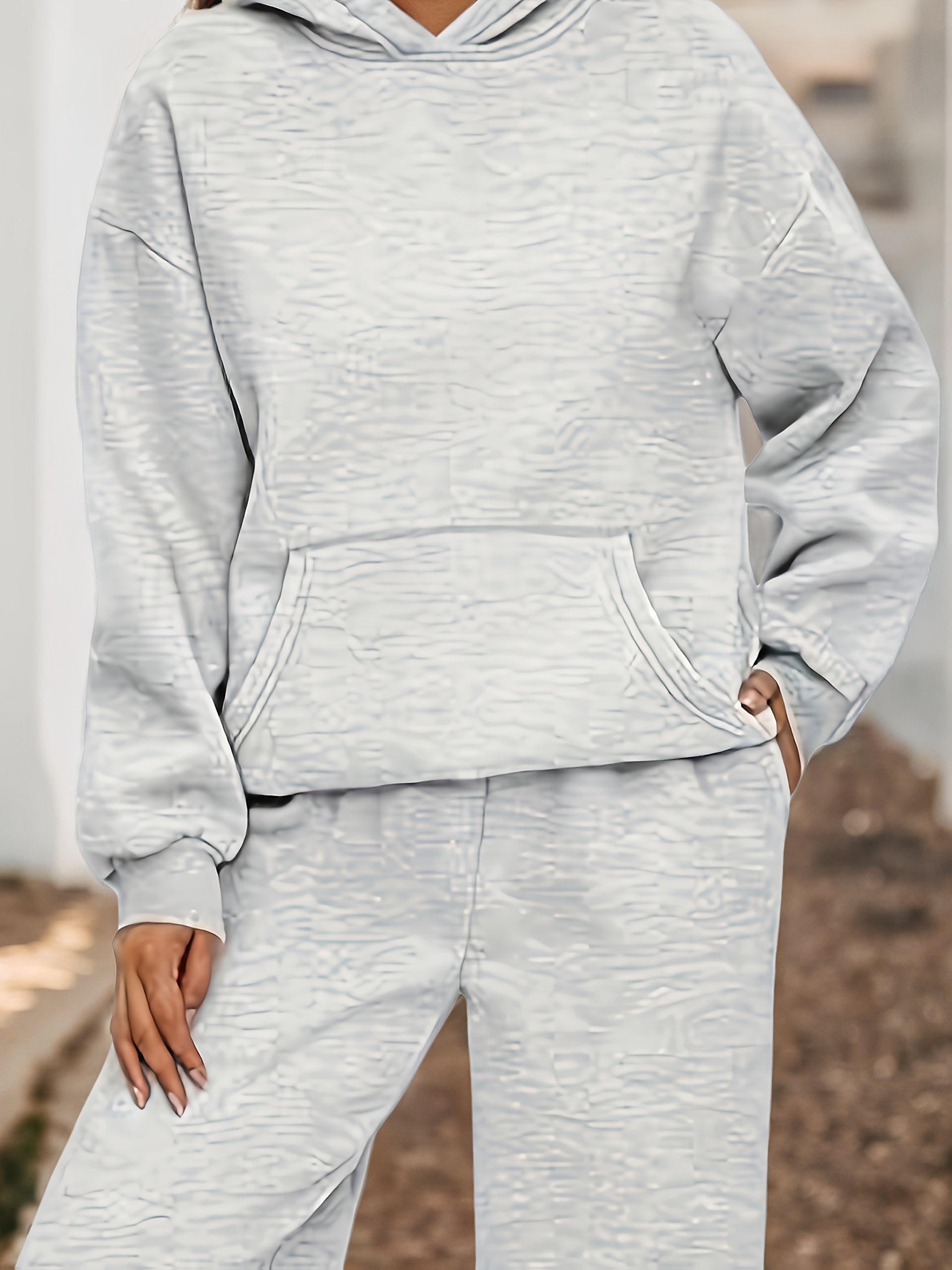 Women’s Plus Size Lounge Set – Oversized Hoodie & Baggy Sweatpants with Pockets CJ US