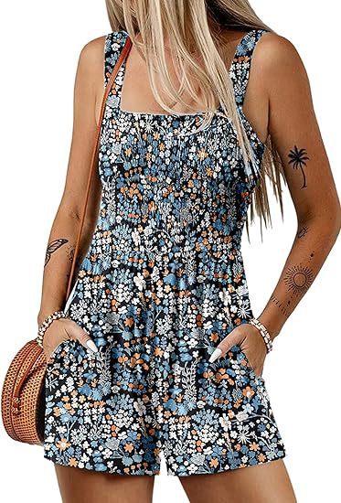 🌺 Floral Print Sleeveless Beach Jumpsuit FitiqueFit