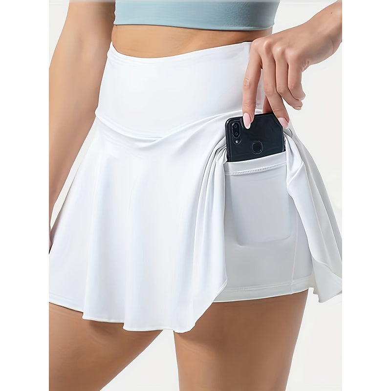 Women Tennis Skirt Golf Skorts Athletic High Waisted With Pockets CJ US