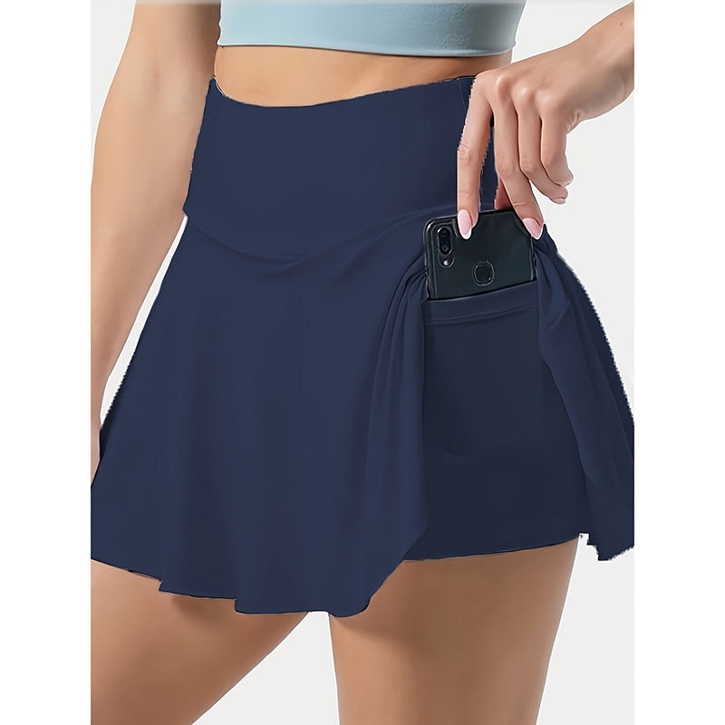 Women Tennis Skirt Golf Skorts Athletic High Waisted With Pockets CJ US