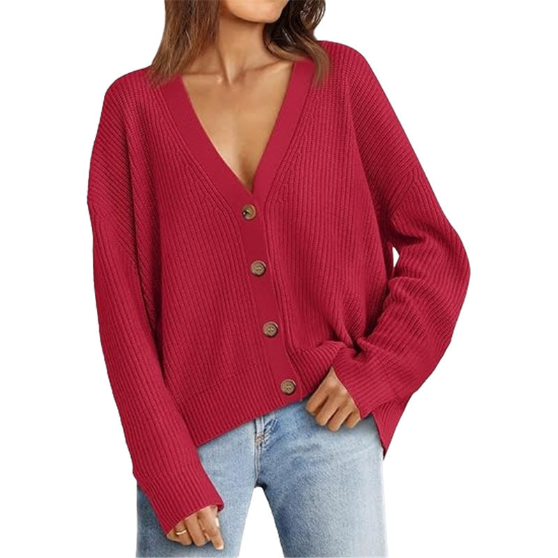 Women’s Lightweight Button Cardigan – No Pilling Knit Sweater CJ
