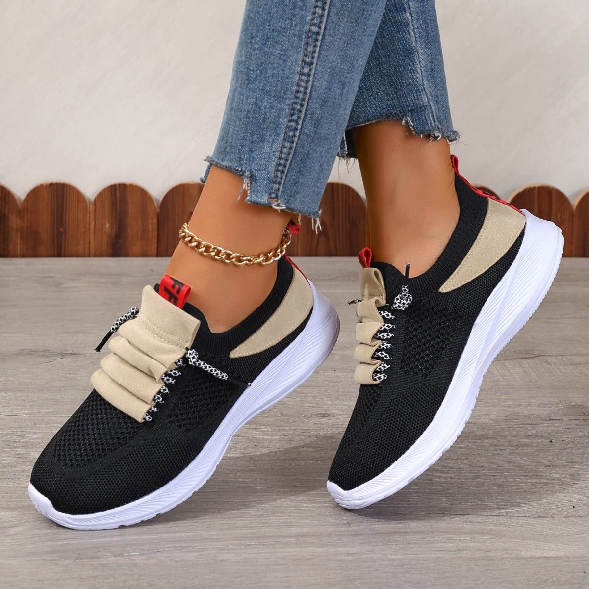 Women’s Non-Slip Round-Toe Casual Sneakers CJ