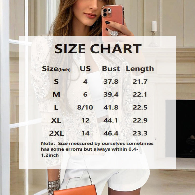 Women’s Sequined Zip-Up Jacket CJ US