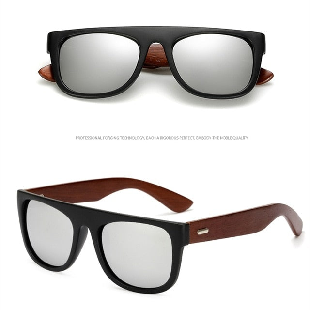Bamboo Wooden Arms Sunglasses Men Women Black Sunglass eprolo