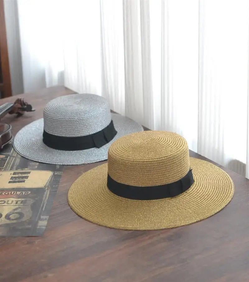 Women’s Straw Fedora with Metallic Bee Accent FitiqueFit