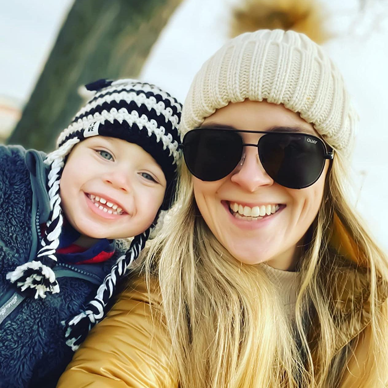 Soft Beanie Fluffy Ball Cap Warm Knitted Hat CJ