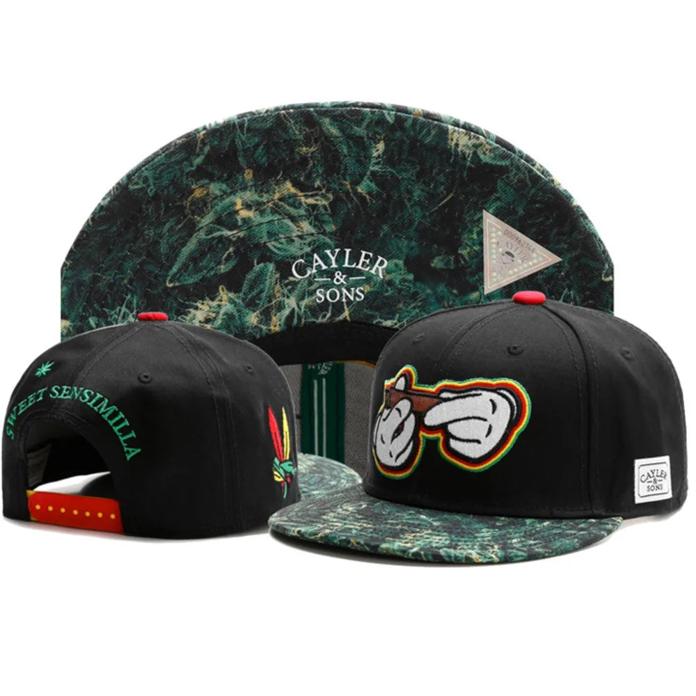 Skull Hand Snapback Hat – Flat Bill Adjustable Baseball Cap FitiqueFit