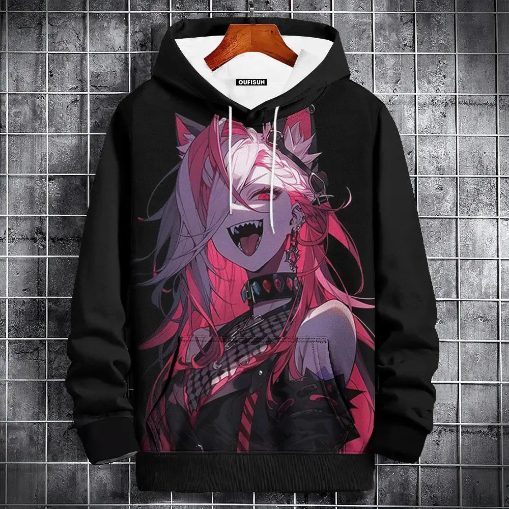🧥 Oversized Anime Graphic Hoodie FitiqueFit