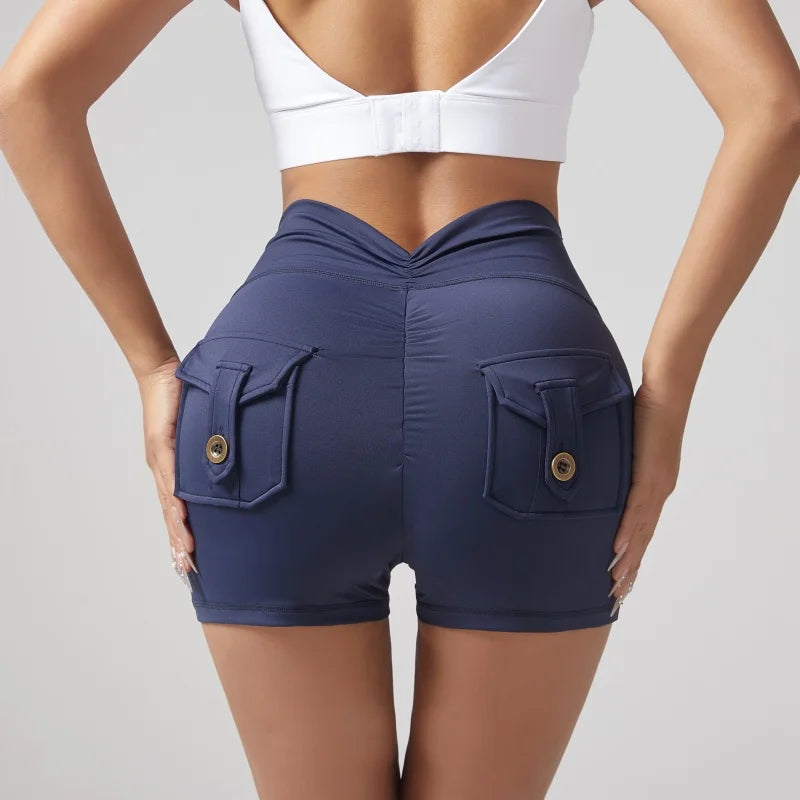 🍑 Wrinkled High-Waist Pocket Leggings for Women FitiqueFit