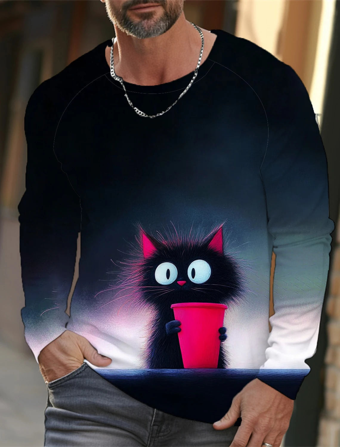 🐅 3D Animal Print Long Sleeve T-Shirt – Harajuku Hip-Hop Streetwear FitiqueFit