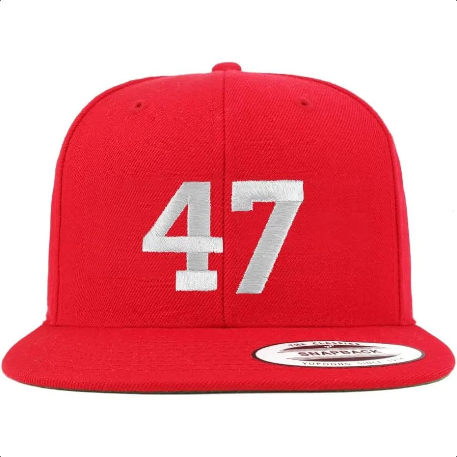 Number 47 Embroidered Snapback Cap FitiqueFit