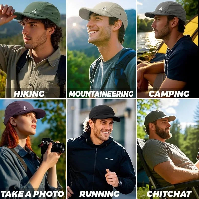 Summer Trucker Cap – 5-Panel Baseball Hat with Short Brim FitiqueFit