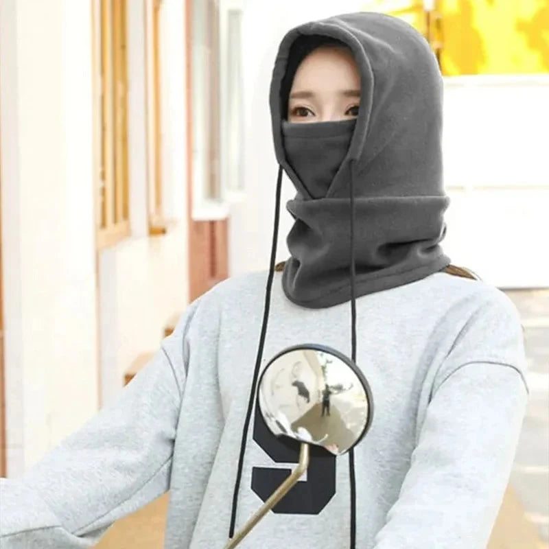 Winter Thermal Neck Warmer Outdoor Fleece Balaclava Scarf Skiing Face Mask Snood Hood Hat Windproof Keep Warm Cycling Cap New FitiqueFit