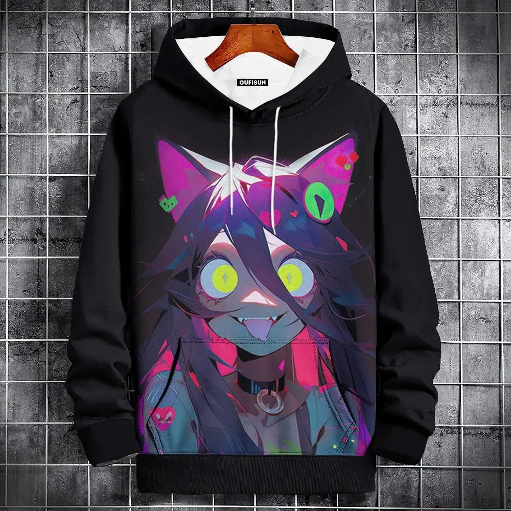 🧥 Oversized Anime Graphic Hoodie FitiqueFit