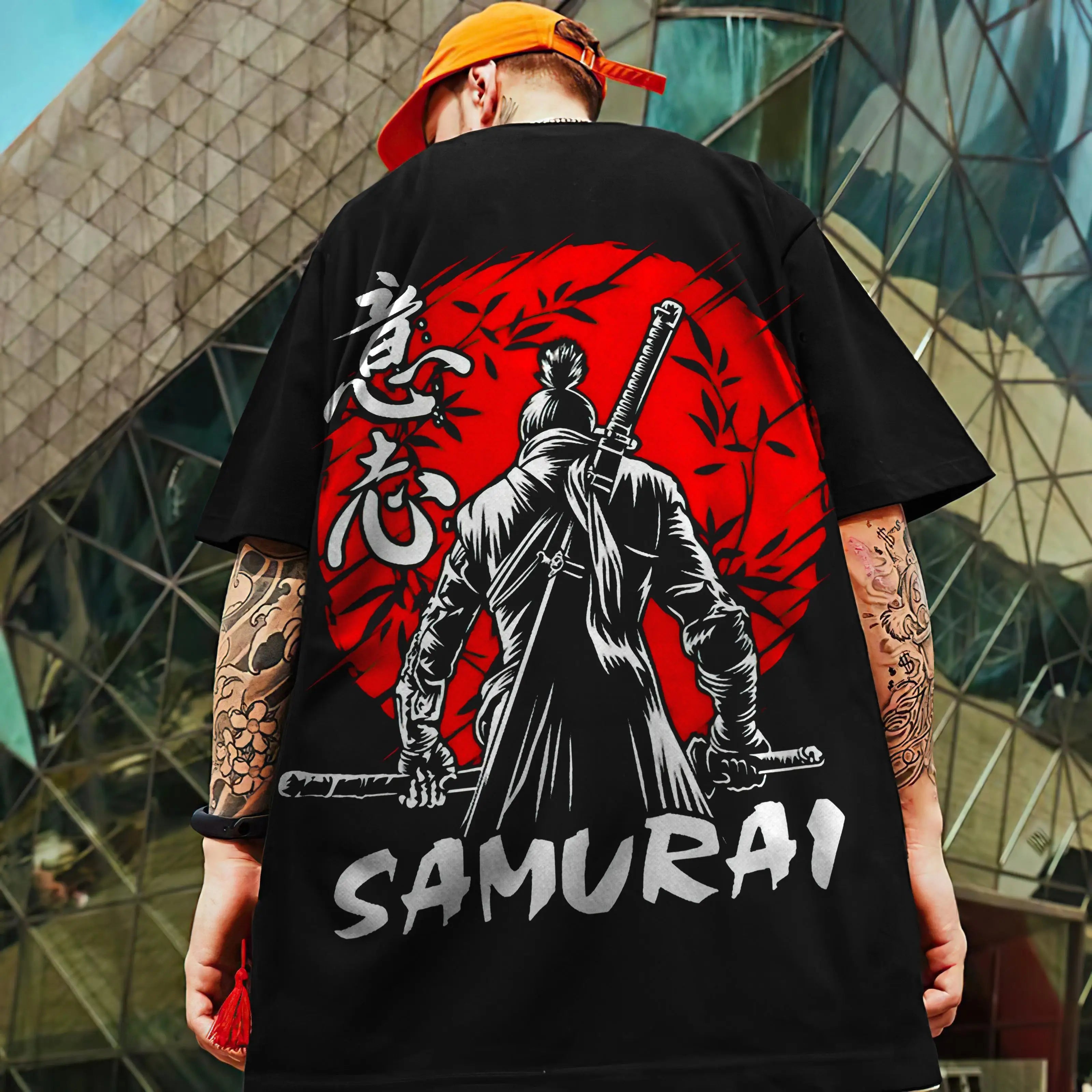 🗡️  3D Samurai Knife Print Oversized T-Shirt FitiqueFit