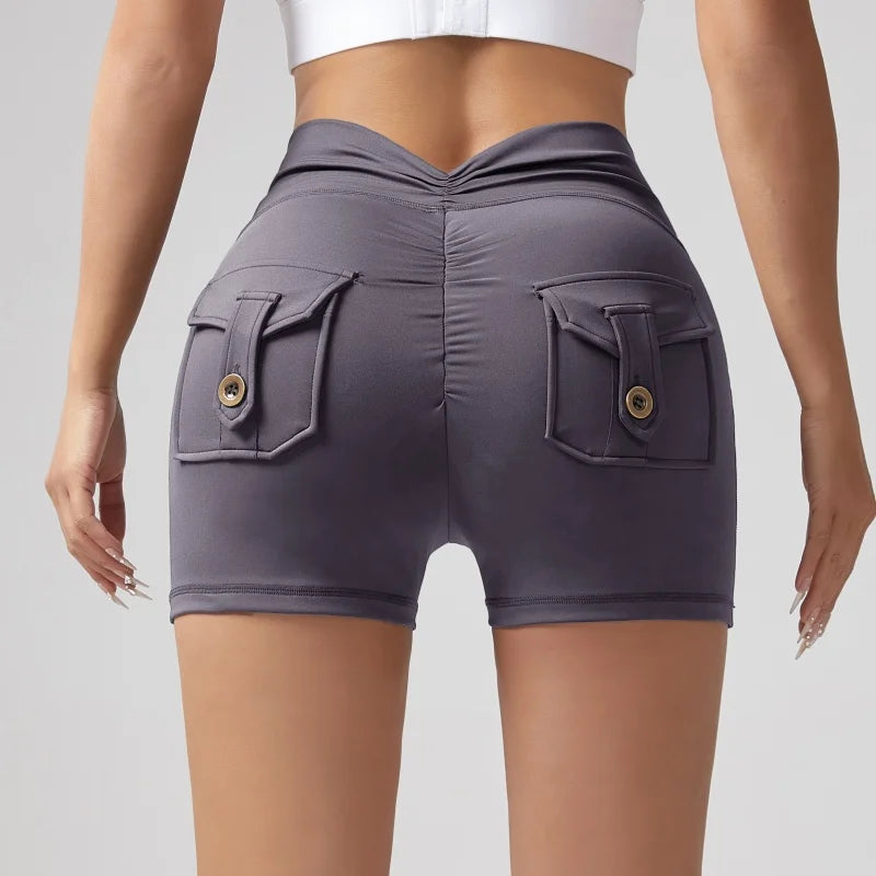 🍑 Wrinkled High-Waist Pocket Leggings for Women FitiqueFit