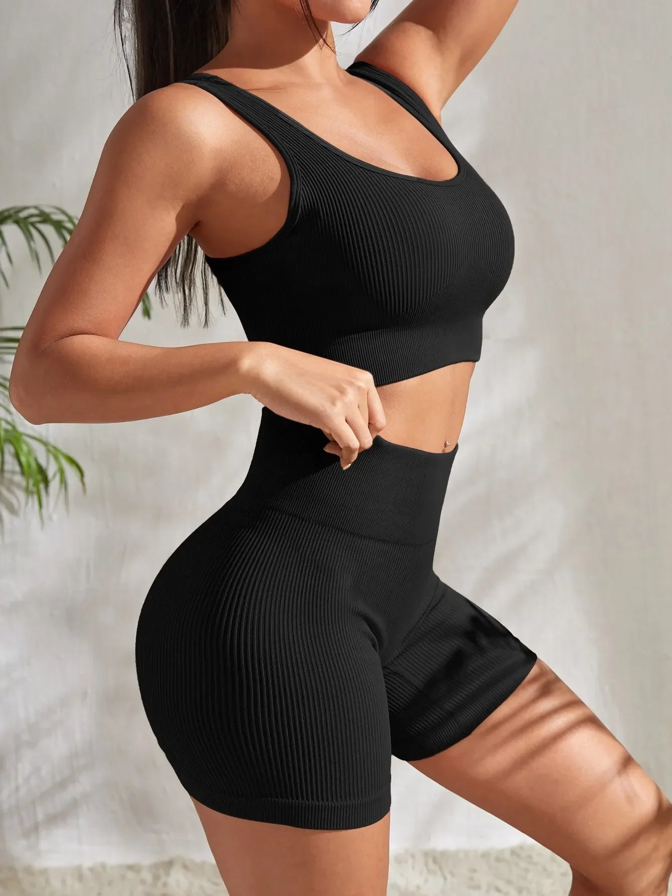 Women's Seamless Ribbed Yoga Set FitiqueFit