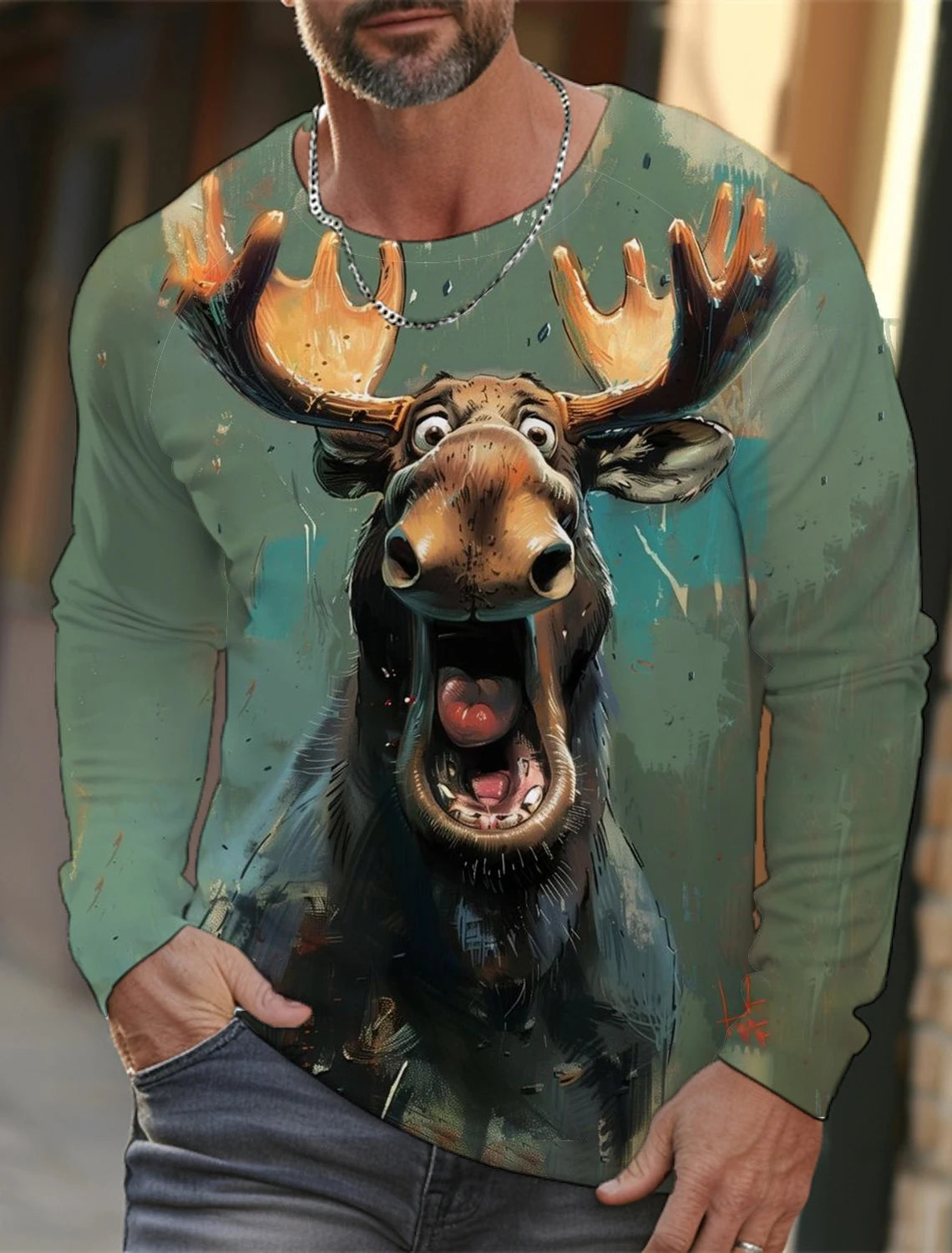 🐅 3D Animal Print Long Sleeve T-Shirt – Harajuku Hip-Hop Streetwear FitiqueFit