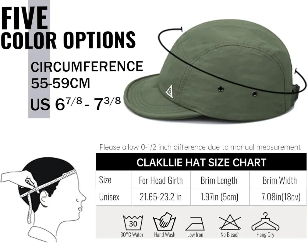 Summer Trucker Cap – 5-Panel Baseball Hat with Short Brim FitiqueFit