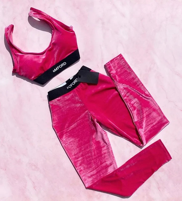 🖤 Women's Outdoor Fitness Camis & Black Tracksuit Set FitiqueFit