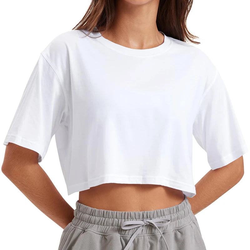 Y2K Harajuku White Crop Top FitiqueFit