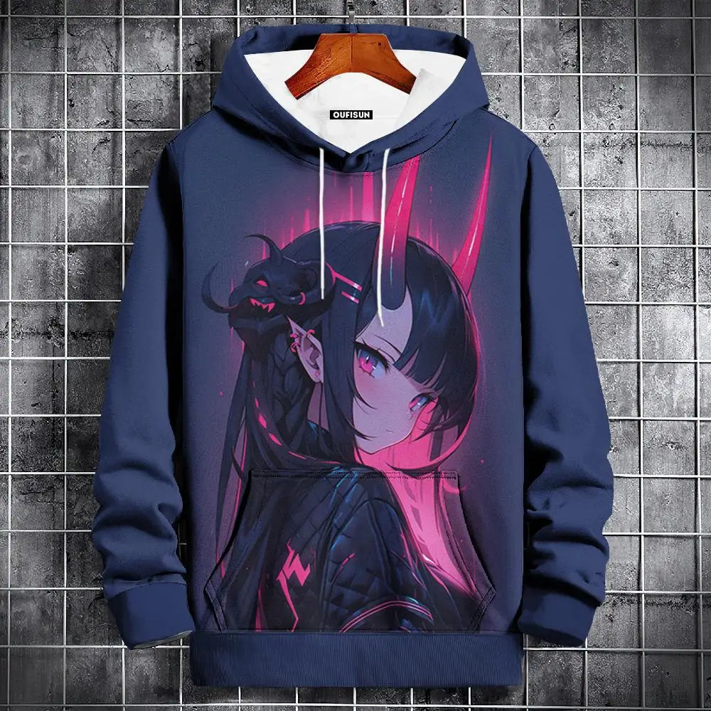 🧥 Oversized Anime Graphic Hoodie FitiqueFit
