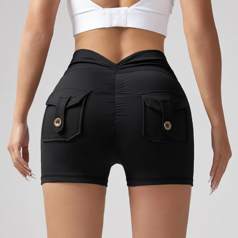 🍑 Wrinkled High-Waist Pocket Leggings for Women FitiqueFit