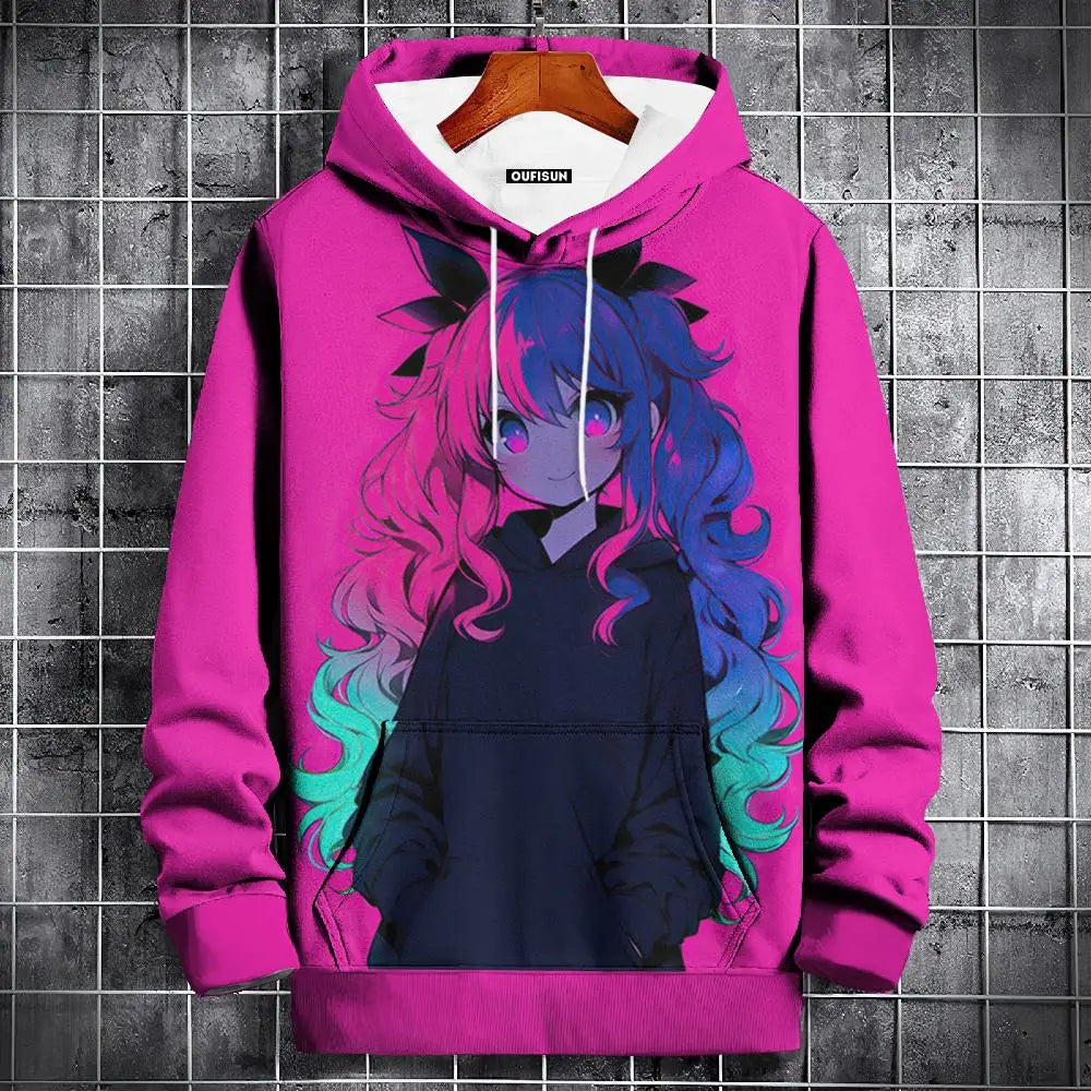 🧥 Oversized Anime Graphic Hoodie FitiqueFit