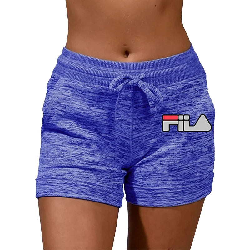 Nordic Letter Yoga Shorts | Abstract FIIA-Inspired Print Workout Pants FitiqueFit