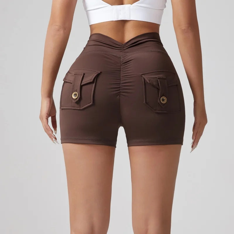 🍑 Wrinkled High-Waist Pocket Leggings for Women FitiqueFit