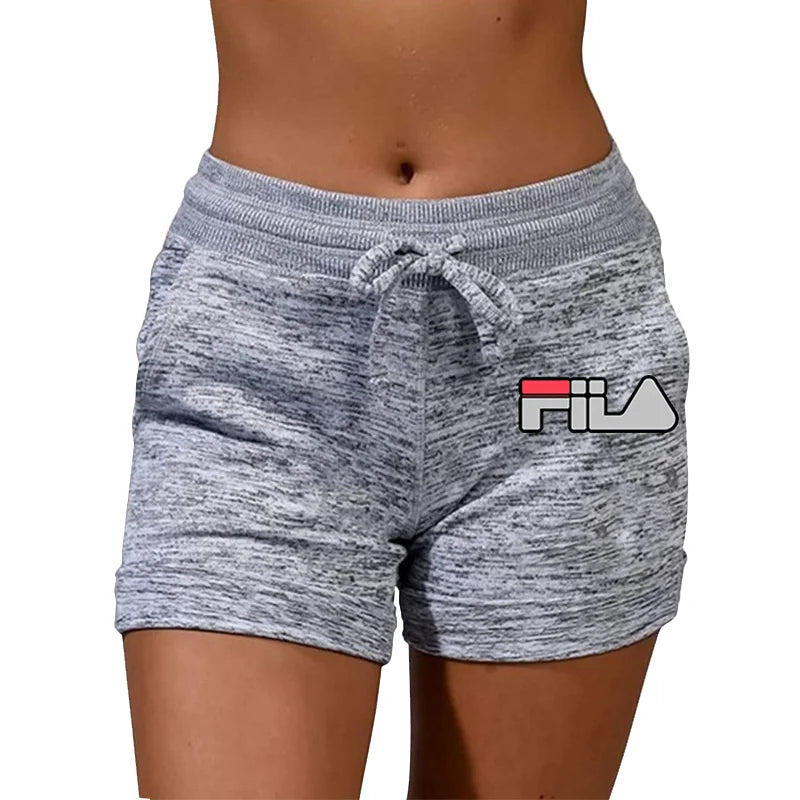 Nordic Letter Yoga Shorts | Abstract FIIA-Inspired Print Workout Pants FitiqueFit