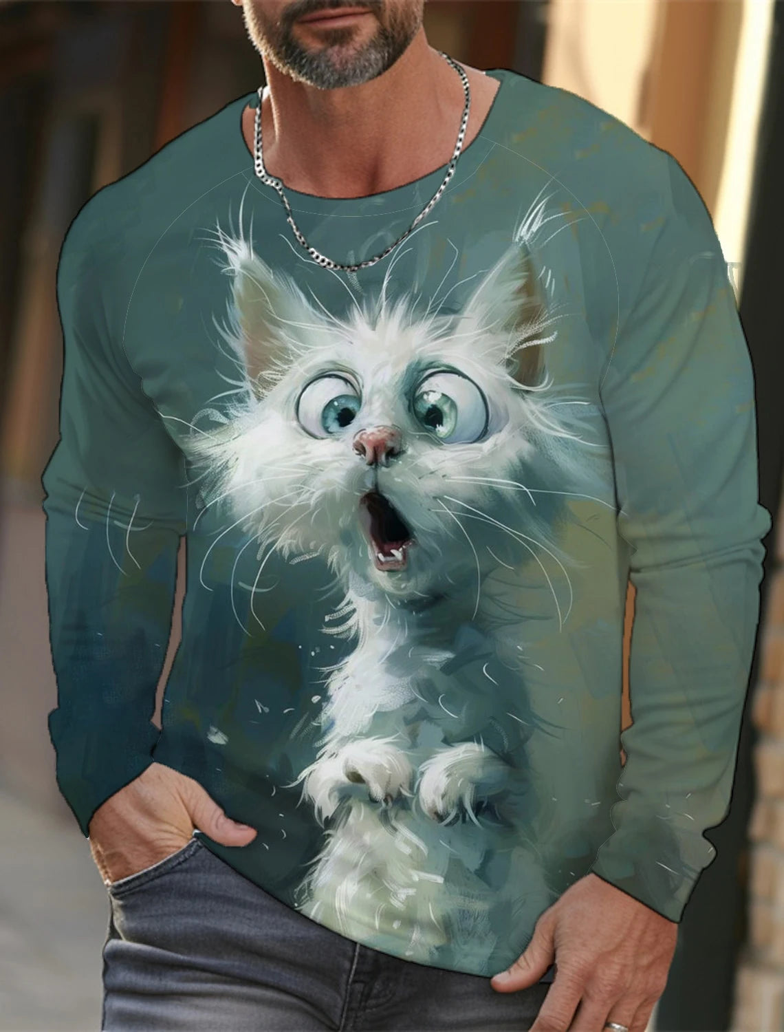 🐅 3D Animal Print Long Sleeve T-Shirt – Harajuku Hip-Hop Streetwear FitiqueFit